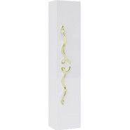 Пенал подвесной Aqwella Clarberg Due amanti 25 см Due.05.25/W/GL, белый/золото - фото 