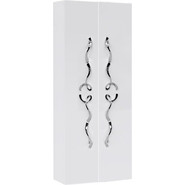 Пенал подвесной Aqwella Clarberg Due amanti 50 см Due.05.05/W/CR, белый/серебро - фото 