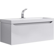 Тумба подвесная с раковиной Aqwella Verona 100 см Ver.01.10/W, Цвет фасада: белый - фото 