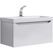Тумба подвесная с раковиной Aqwella Verona 80 см Ver.01.08/W, Цвет фасада: белый - фото 