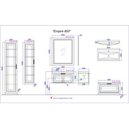 Пенал подвесной Aqwella Империя 35 см Emp.05.35/W - фото 4