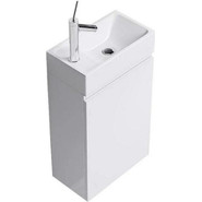 Тумба подвесная с раковиной Aqwella Леон-МР 40 см Ln-МР.01.04/W, Цвет фасада: белый - фото 3