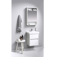 Тумба подвесная с раковиной Aqwella Сити 50 см CI0105DK, дуб канадский, Цвет фасада: дуб канадский - фото 2