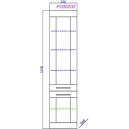 Пенал подвесной Aqwella Фостер 35 см FOS0535DS, дуб сонома - фото 3