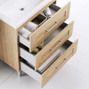 Тумба напольная с раковиной Aqwella Фостер 80 см FOS01083DS, дуб сонома - фото 3