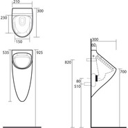 Писсуар подвесной Kerasan Aquatech 373501 - фото 6
