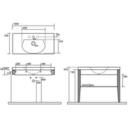 Раковина подвесная с консолью Kerasan Bentley 100 см 393101*1 - фото 5