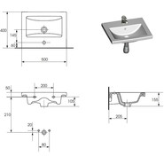 Раковина врезная на столешницу Cersanit Como 50 см UM-COM50/1 - фото 6