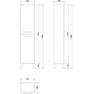 Пенал подвесной Cersanit Melar 35 см B-SL-MEL, белый - фото 6