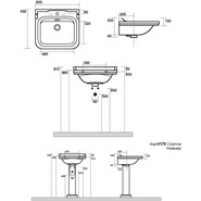 Раковина с пьедесталом Kerasan Waldorf 60 см 4140K1bi/cr*1 - фото 4