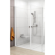 Душевое ограждение Ravak Chrome CRV1+CRV1 80x80 см 1QV40101Z1 белый/прозрачное - фото 