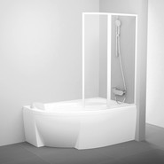 Шторка для ванны Ravak Supernova VSK2 Rosa 160 76P9010041 R белый/rain - фото 