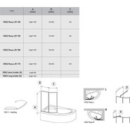 Шторка для ванны Ravak Supernova VSK2 Rosa 160 76L9010041 L белый/rain - фото 4