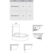 Шторка для ванны Ravak Rosa CVSK1 140/150 7QLM0U00Y1 L сатин/прозрачное - фото 3