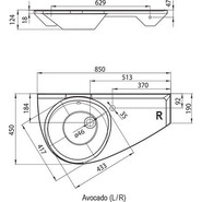 Умывальник Ravak Avocado 85 см XJ1P1100000 R - фото 4