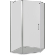 Душевое ограждение Bas Mokka PNT-90-C-WE 90х90 см, алюминий/прозрачное - фото 