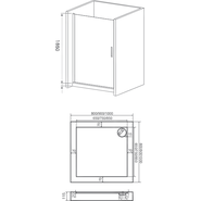 Душевая дверь Bas Mokka DR-90-C-WE 90 см алюминий/прозрачное - фото 4
