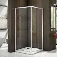 Душевое ограждение Bas Latte CR-80-C-WE 80х80 см, алюминий/прозрачное - фото 