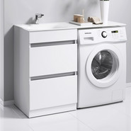 Тумба напольная с раковиной-столешницей Aqwella Forma 115 см FOR01052 L, 2 ящика - фото 