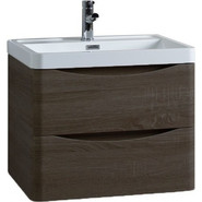 Тумба подвесная с раковиной BelBagno ANCONA-N-600-2C-SO-RW 60 см, темный дуб, Цвет фасада: Rovere Moro - фото 