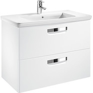 Тумба подвесная с раковиной ROCA The GAP 80 см ZRU9302732, белый - фото 