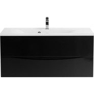 Тумба подвесная с раковиной BelBagno MARINO-1200-2C-SO-NL-P 120 см, Nero Lucido - фото 