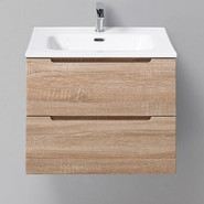 Тумба подвесная с раковиной BelBagno ETNA-600-2C-SO-WO-P 60 см, Rovere Bianco, Цвет фасада: Rovere Bianco - фото 