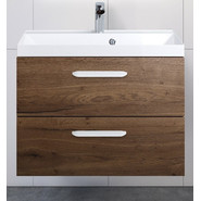 Тумба подвесная с раковиной BelBagno AURORA-700-2C-SO-RT 70 см, Rovere Tabacco, Цвет фасада: Rovere Tabacco - фото 