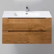 Тумба подвесная с раковиной BelBagno ETNA-900-2C-SO-RN-P 90 см, Rovere Nature, Цвет фасада: Rovere Nature - фото 