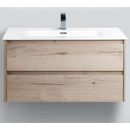 Тумба подвесная с раковиной BelBagno KRAFT-1000-2C-SO-RGB 100 см, Rovere Galifax Bianco - фото 