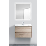 Тумба подвесная с раковиной BelBagno KRAFT-700-2C-SO-RGB 70 см, Rovere Galifax Bianco - фото 2