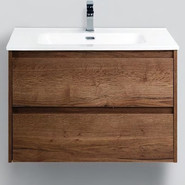 Тумба подвесная с раковиной BelBagno KRAFT-700-2C-SO-RT 70 см, Rovere Tabacco - фото 