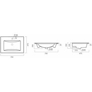Тумба напольная с раковиной Стиль Дина 75 см, белый - фото 4