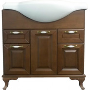 Тумба напольная с раковиной Стиль Пандора 80 см, орех - фото 