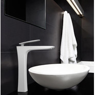 Смеситель для раковины высокий Timo Helmi 4011/00-16F, хром/белый - фото 2