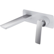 Смеситель для раковины настенный Timo Helmi 4071/00-16SM, хром/белый - фото 