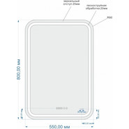 Зеркало Cersanit Design Pro 050 Led 55 см KN-LU-LED050*55-p-Os - фото 2