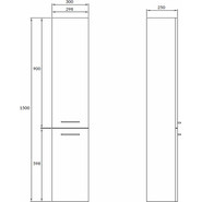 Пенал подвесной Cersanit Lara 30 см SB-SL-LAR/Wh, универсальный, белый - фото 5