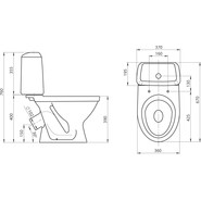 Унитаз-компакт Santeri Соната 1.P201.2.S00.00B.F с крышкой полипропилен - фото 5