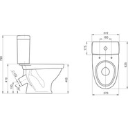Унитаз-компакт Santeri Форвард 1.P205.2.S00.00B.F с крышкой полипропилен - фото 3