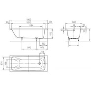 Ванна стальная Kaldewei Cayono 180x80 см mod. 751 easy-clean 275100013001 - фото 5