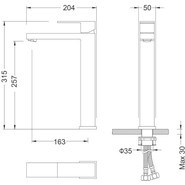 Смеситель для раковины высокий Timo Selene 3061/03F, черный - фото 3