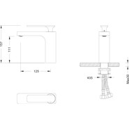 Смеситель для раковины Timo Torne 4361/00-16F, хром/белый - фото 3