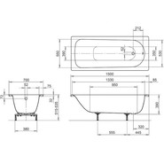 Ванна стальная Kaldewei Eurowa 150x70 см mod. 310-1 119612030001 - фото 4
