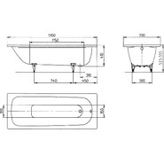 Ванна стальная Kaldewei Saniform Plus 170х70 см mod. 363-1 easy-clean 111800013001 - фото 6