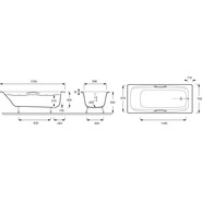 Ванна чугунная Jacob Delafon Diapason 170х75 см E2926-00 - фото 2