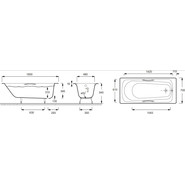 Ванна чугунная Jacob Delafon Melanie 160х70 см E2935-00 - фото 2