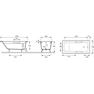 Ванна чугунная Jacob Delafon Parallel 150х70 см E2949-00 - фото 2