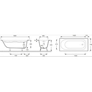 Ванна чугунная Jacob Delafon Soissons 160х70 см E2931-00 - фото 2