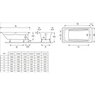 Ванна чугунная Jacob Delafon Repos 170х80 см E2918-00 - фото 2